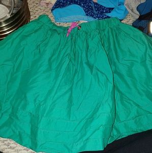Mini Boden green skirt girls 11-12
